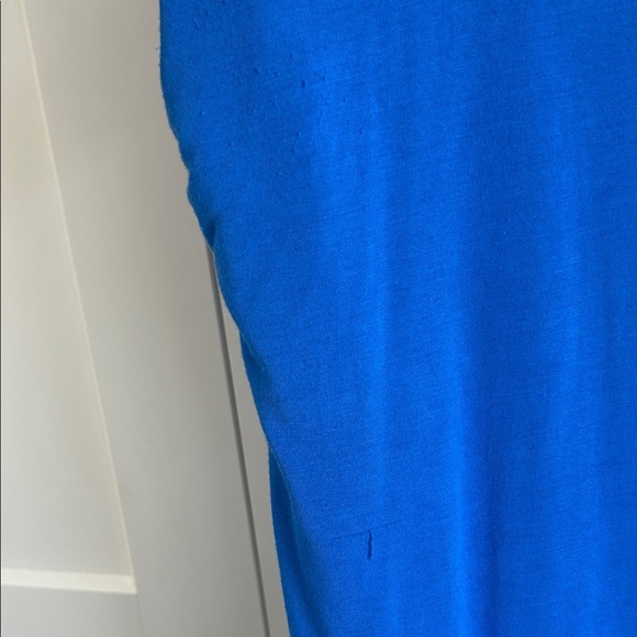 Veronica Beard Haylee Asymmetrical Jersey Cobalt Blue Ruched Dress | XS - Picture 7 of 8